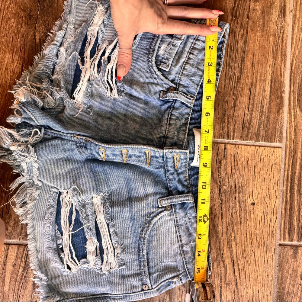 Distressed Denim Shorts